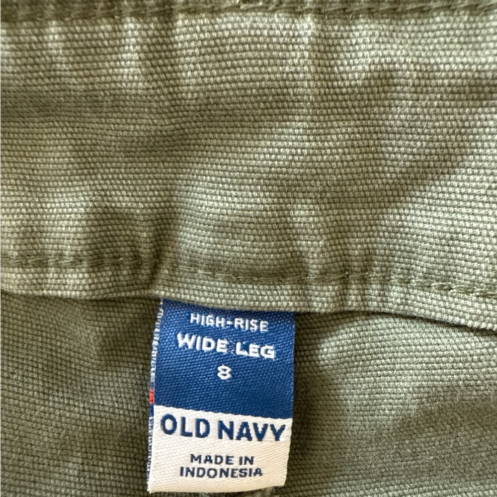 Old Navy Crop Chino High Rise Wide Leg Pants - Picture 5 of 6